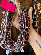 18-Inch Sterling Silver Pearl Necklace with Deep Purple Spiny Oyster – (5mm)