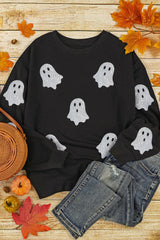 Ghost Glitter Long Sleeve Sweatshirt