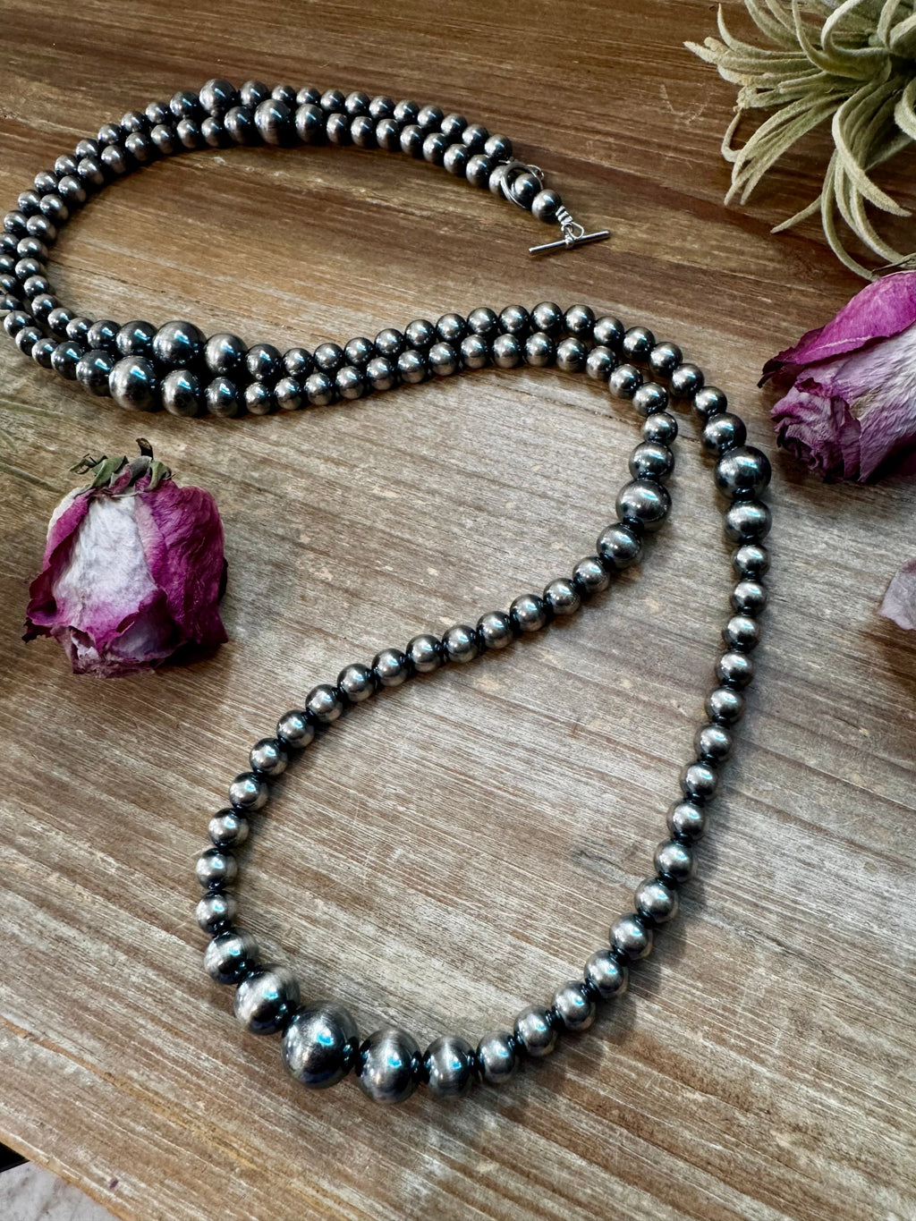 NFR Collection Sterling Silver Pearl Necklace – Graduated 8mm to 14mm 46.5” Long | The Bijoux FAB