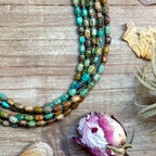 Turquoise Tube Necklace – Sterling Silver & Hematite (18") | The Bijoux FAB
