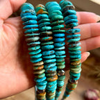 Tri Color Turquoise Graduated Necklace – Sterling Silver & Hematite -23" | The Bijoux FAB