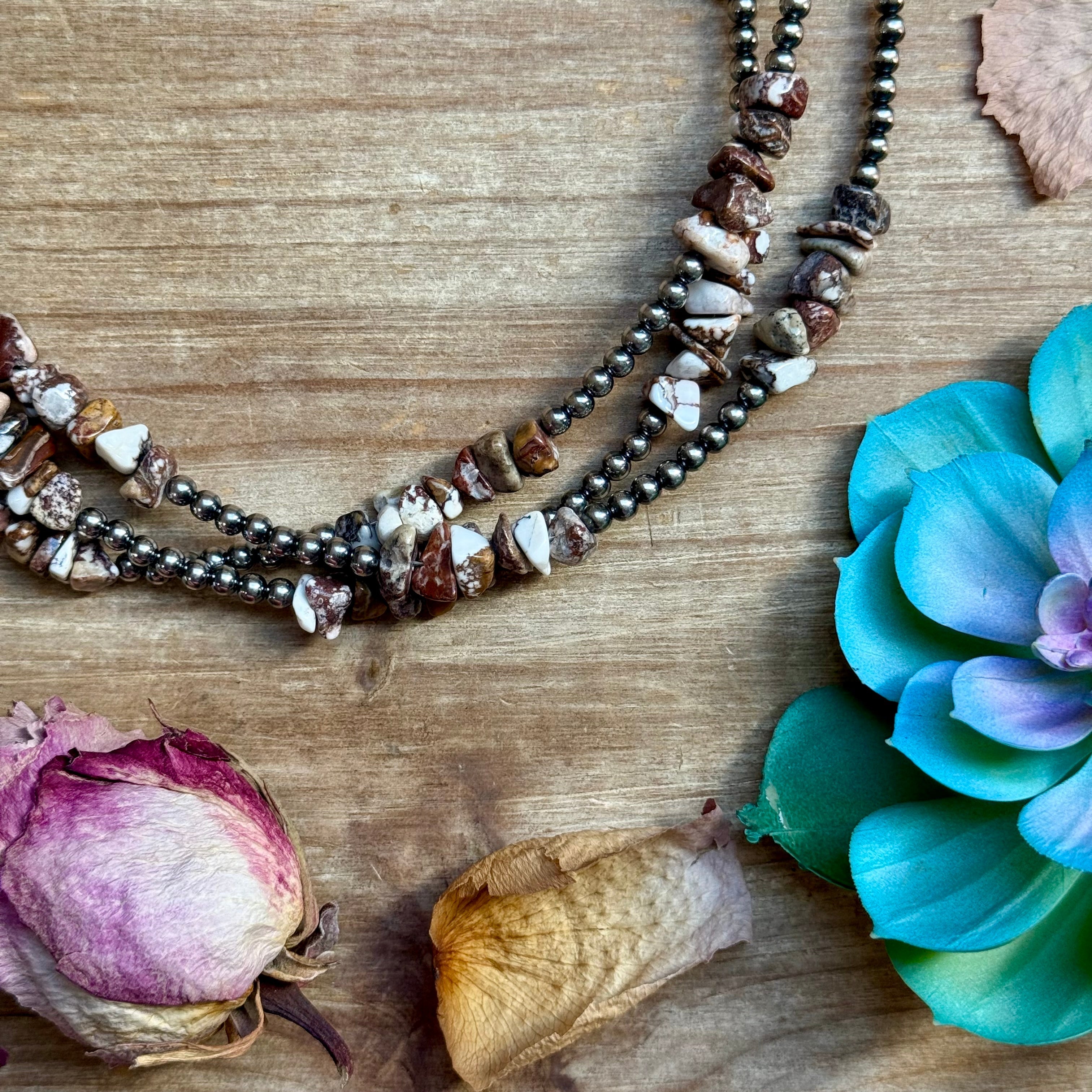 Wild Horse Necklace – Sterling Silver Pearl Necklace 16” Adjustable | The Bijoux FAB