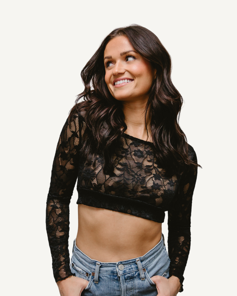 Full Lace Long-Sleeved Halftee