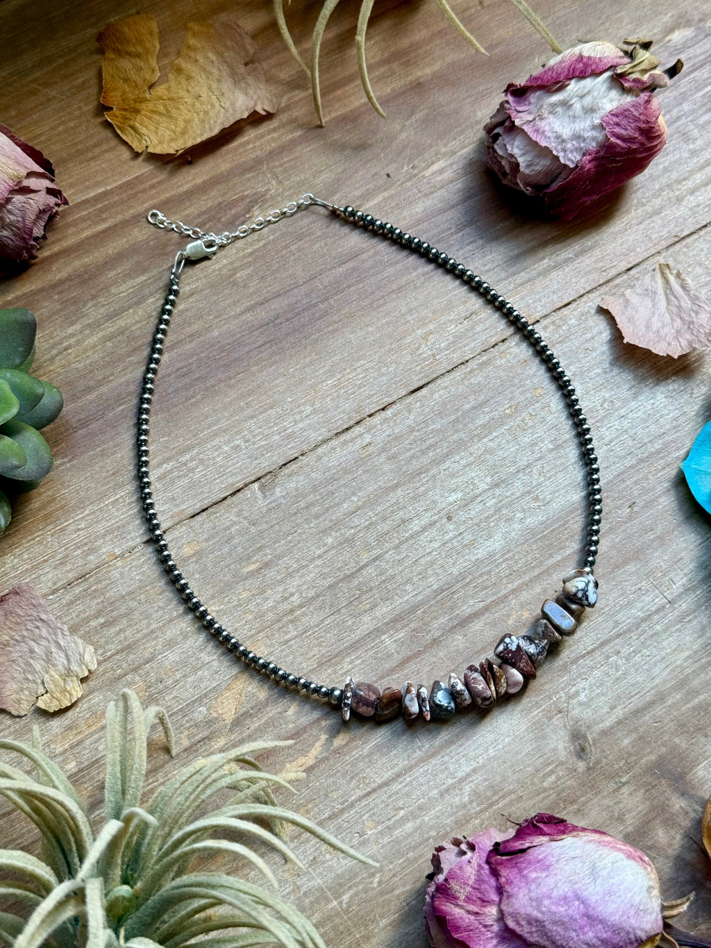 Wild Horse Choker Necklace – Sterling Silver Pearls - 14" | The Bijoux FAB