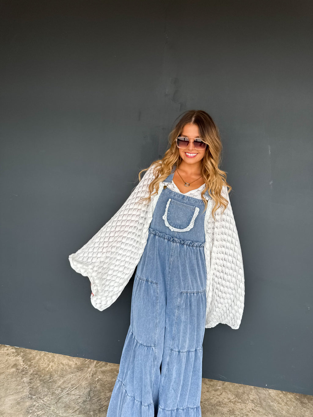 PREORDER - Boho & Lace Denim Overalls | Blakeley Designs