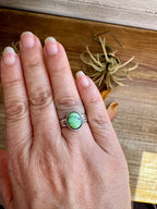 Sonoran Gold Turquoise Ring – Size 7 Sterling Silver Western Jewelry