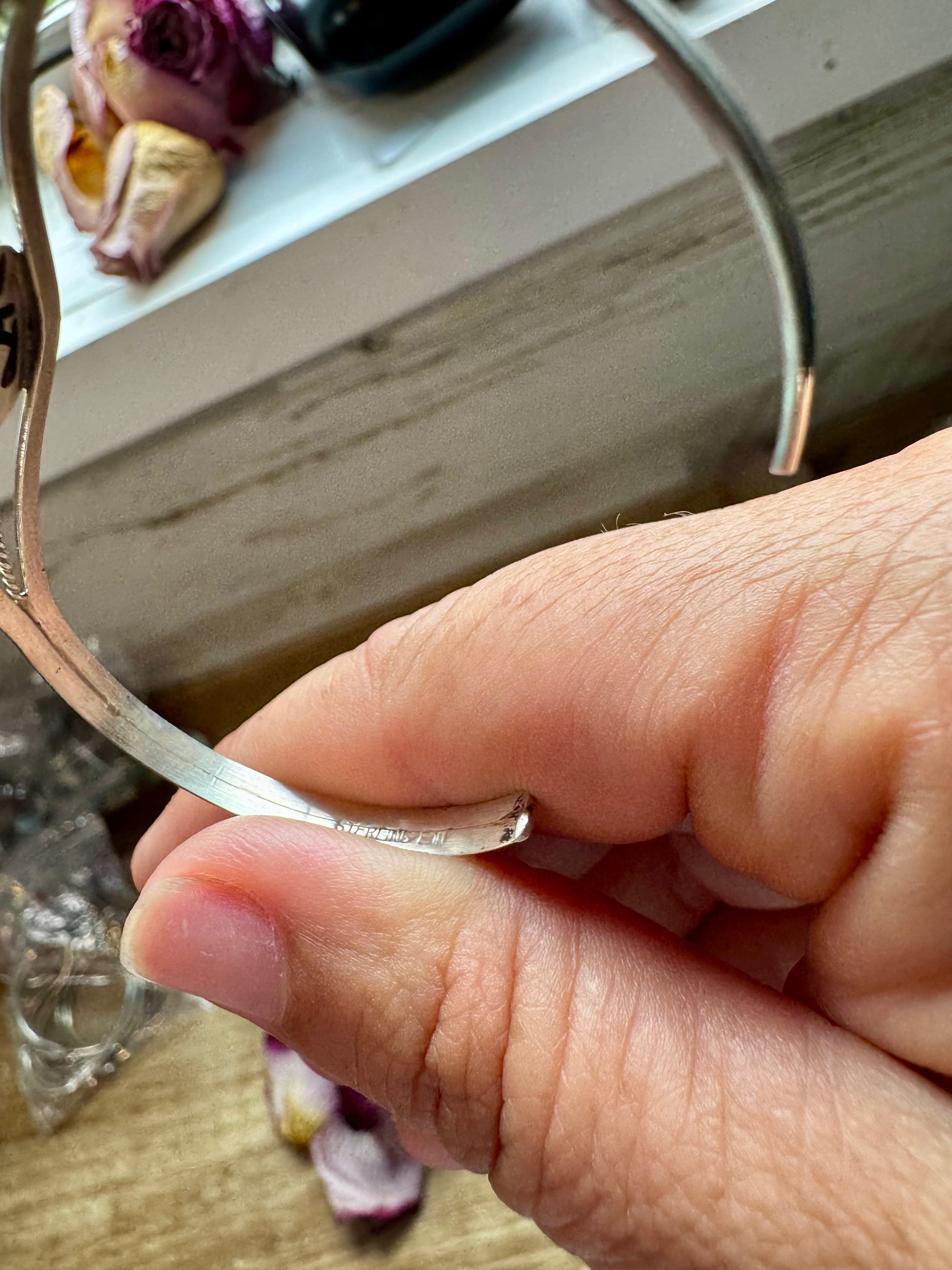 Sterling Silver Cuff Bracelet – Malachite, Spiny Oyster or Pink Opal | Western Cuff | The Bijoux FAB