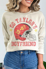 Taylor's Boyfriend Football Graphic Sweatshirt