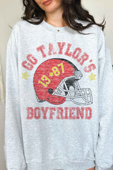 Taylor's Boyfriend Football Graphic Sweatshirt