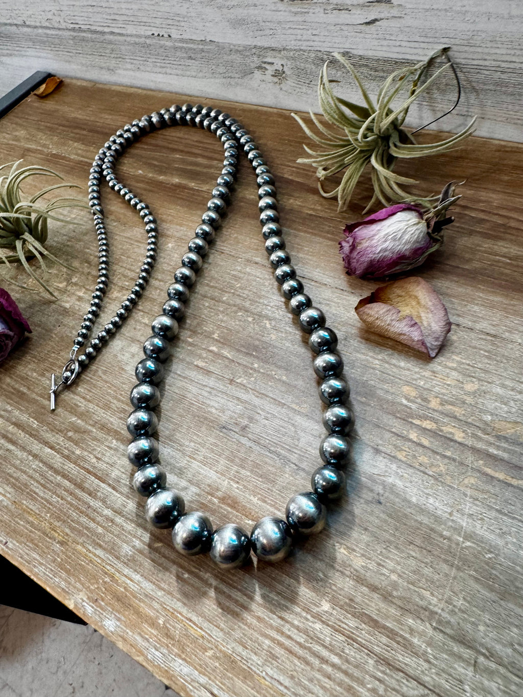NFR Collection Sterling Silver Pearl Necklace – Graduated 6mm to 16mm 51” Long | The Bijoux FAB