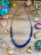 23” Graduated Lapis Necklace