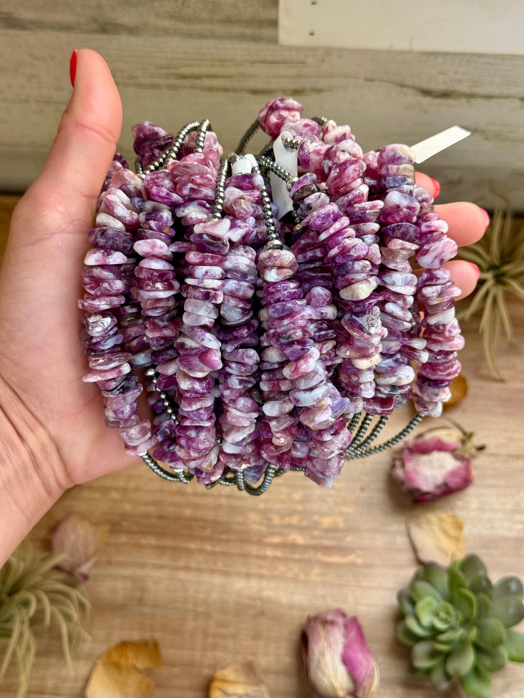 Purple Lepidolite & Sterling Pearl Choker – 14.5" | The Bijoux FAB
