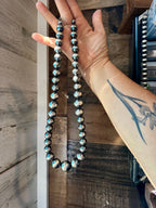 Sterling Silver Pearl Statement Necklace – 24” | The Bijoux FAB