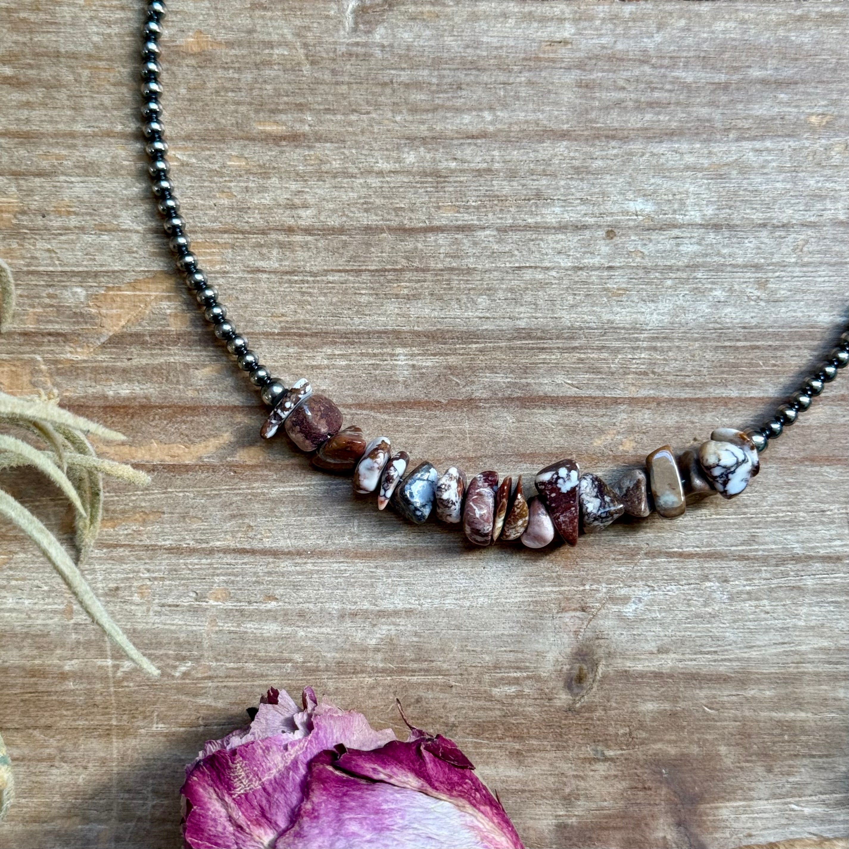 Wild Horse Choker Necklace – Sterling Silver Pearls - 14" | The Bijoux FAB