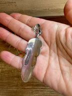 Feather Pendant – Kingman Turquoise & Sterling Silver