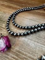 NFR Collection Sterling Silver Pearl Necklace – Graduated 6mm to 16mm 45” Long | The Bijoux FAB