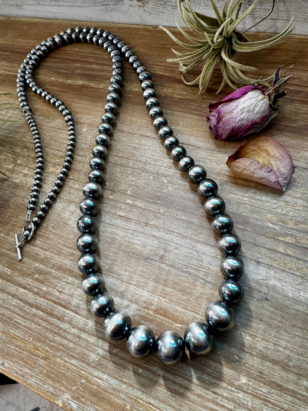 NFR Collection Sterling Silver Pearl Necklace – Graduated 6mm to 16mm 51” Long | The Bijoux FAB