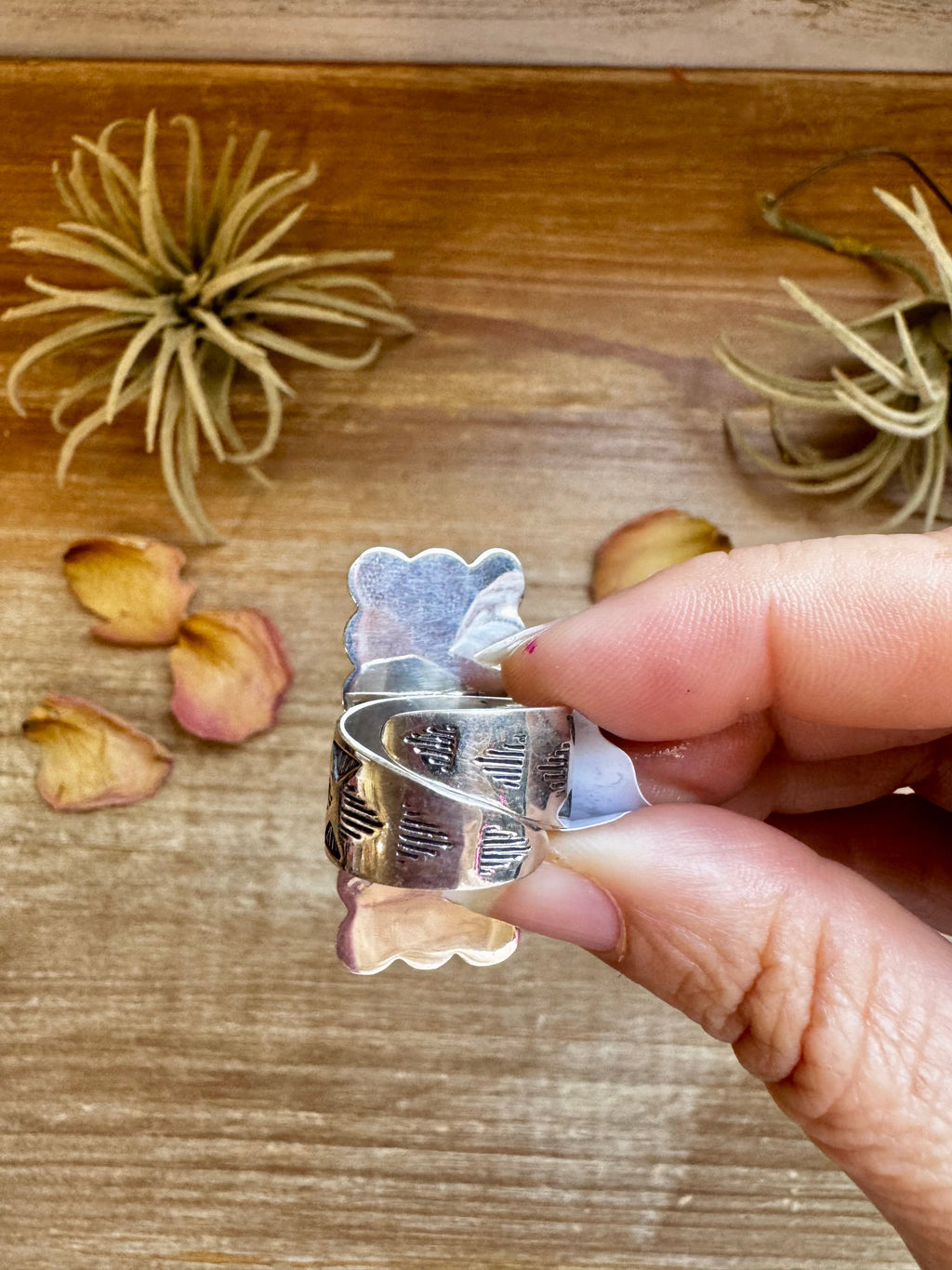 Kingman Turquoise Statement Ring – 21 Stone Rectangle Adjustable Sterling Silver