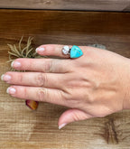 Multi Stone Turquoise Ring – Kingman Turquoise & Wild Horse Sterling Silver Size 5
