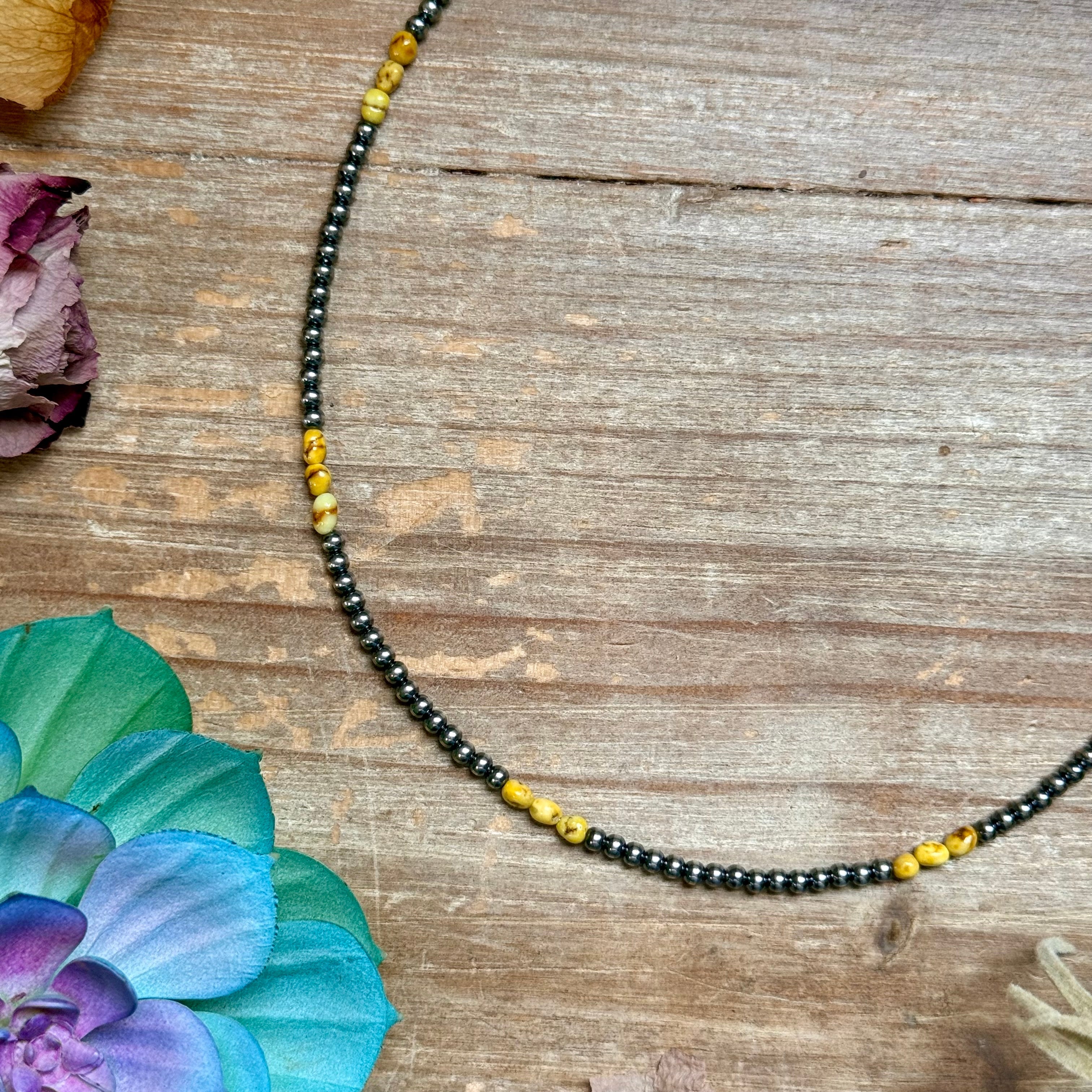 Palomino Turquoise Necklace Sterling Silver Pearls – 16.5”  | The Bijoux FAB