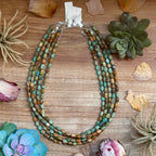 Turquoise Tube Necklace – Sterling Silver & Hematite (18") | The Bijoux FAB