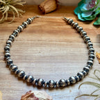 12mm Sterling Silver Pearl Statement Necklace