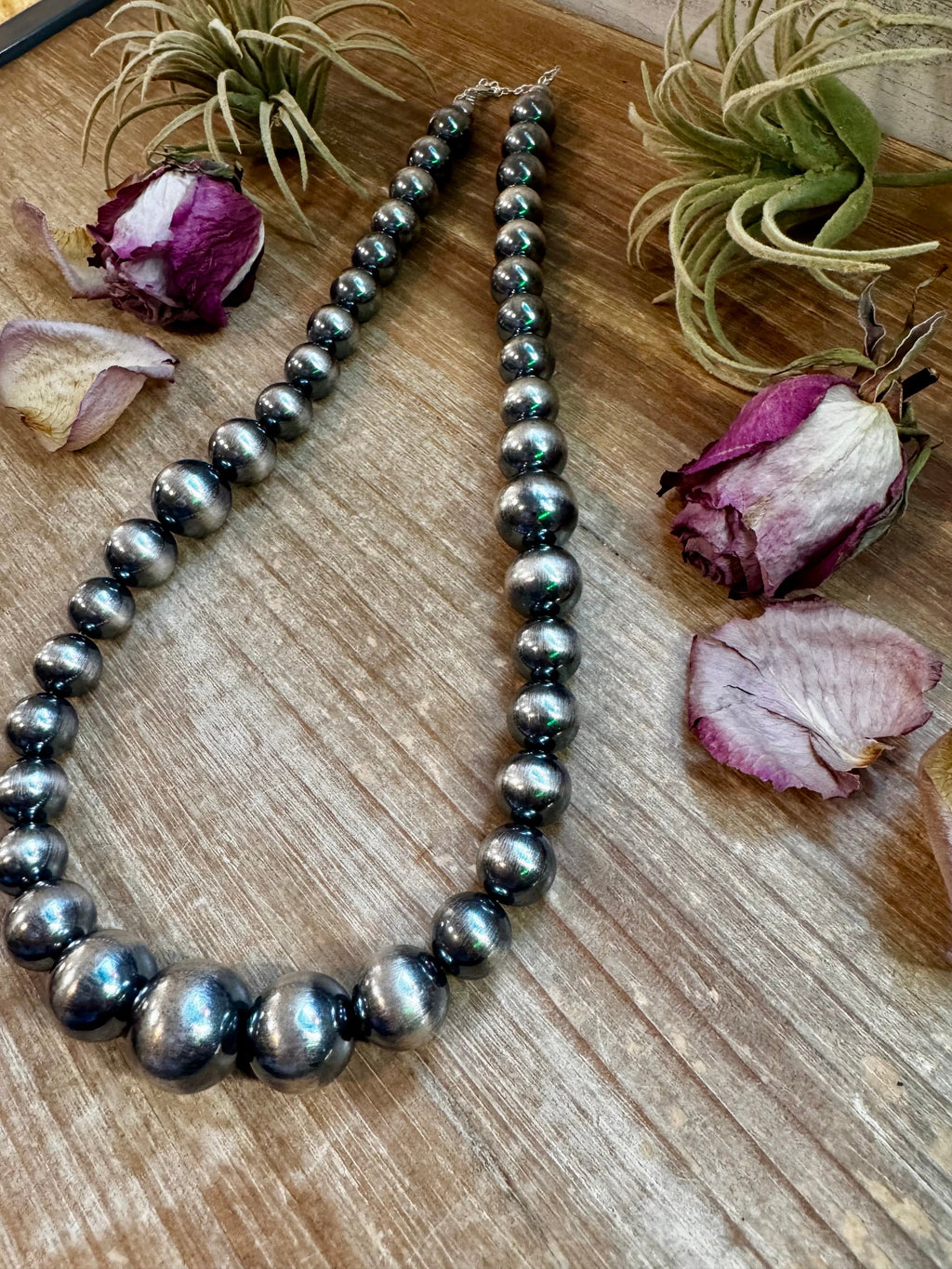 Sterling Silver Pearl Statement Necklace – 24” | The Bijoux FAB