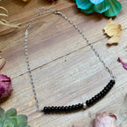 Black Onyx Paperclip Necklace – Sterling Silver Accent - 16" | The Bijoux FAB
