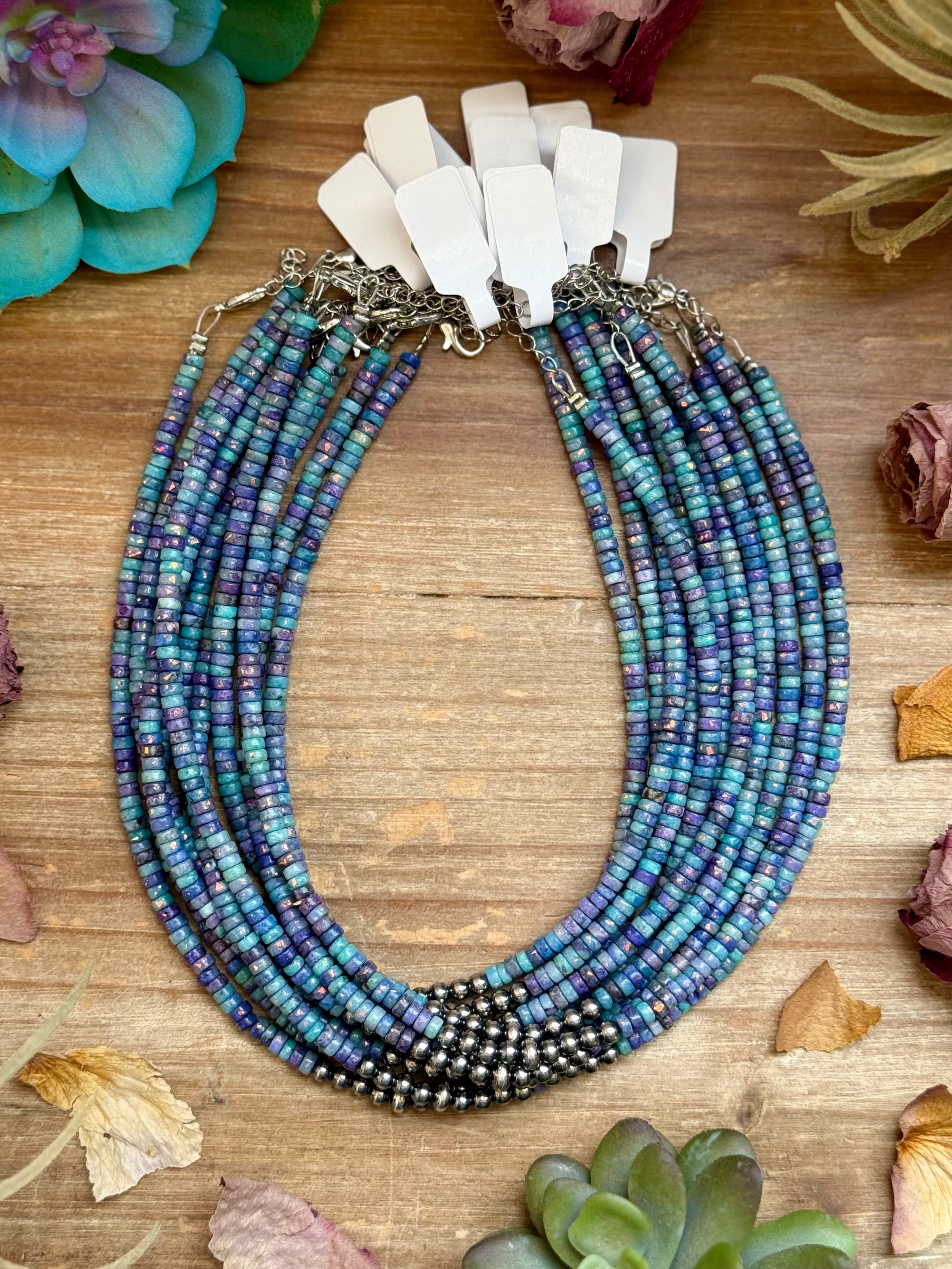 Purple Dolomite & Sterling Pearl Choker – 14" | The Bijoux FAB