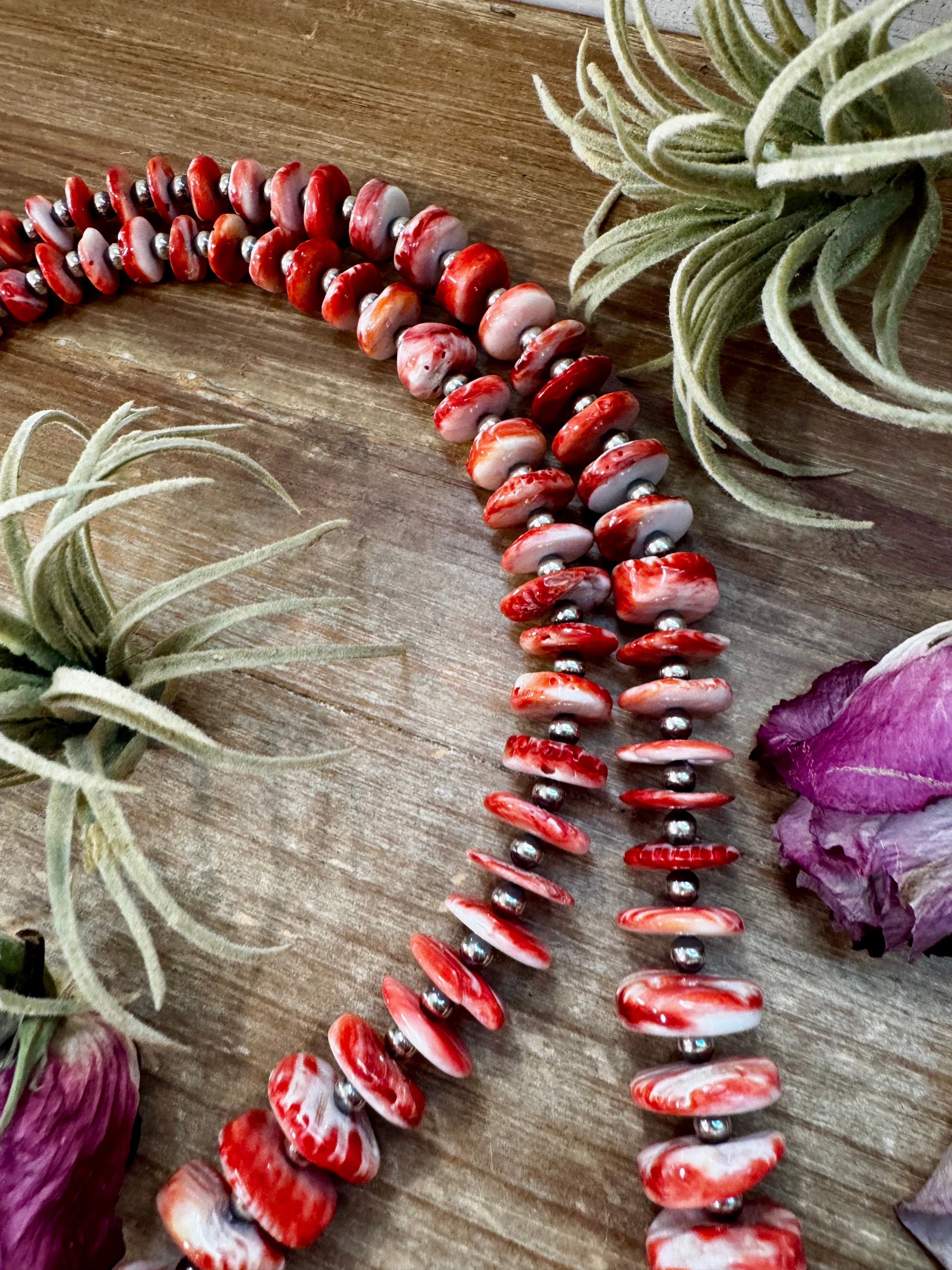 NFR Collection Spiny Oyster Necklace – 5mm Sterling Silver Pearls 37” Long Western Necklace | The Bijoux FAB