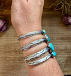 Turquoise Sterling Silver Cuff Bracelet – Native Made Western Cuff Choose Your Stone | USA Made