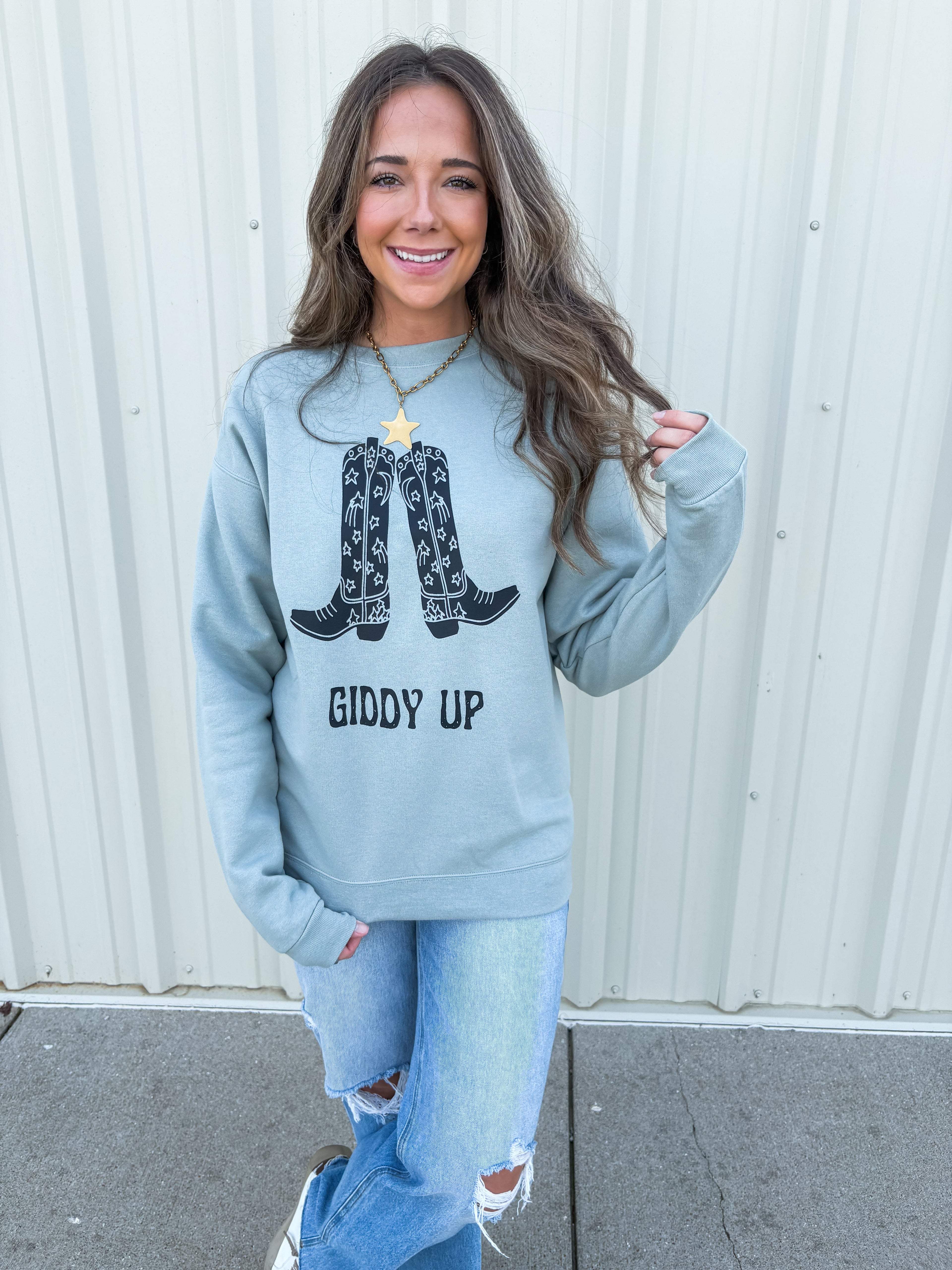 giddy up sweatshirt