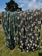 Green Turquoise & Sterling Silver Pearl Necklace – 5mm – Handmade by The Bijoux FAB – 19"