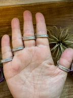 Sterling Silver Turquoise or Spiny Oyster Ring – Native Made 925 Silver Band