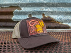 Sunflower and Southwest Handtooled Leather Patch Cap