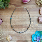 Turquoise & Spiny Oyster Petite Choker – 13” | The Bijoux FAB