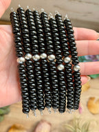 Black Onyx Paperclip Necklace – Sterling Silver Accent - 16" | The Bijoux FAB