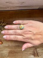 Ribbon Turquoise Sterling Silver Ring – Size 8.5