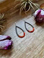 Orange Spiny Oyster Earrings – Sterling Silver Pearls