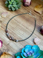 Wild Horse Choker Necklace – Sterling Silver Pearls - 14" | The Bijoux FAB