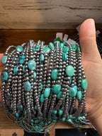 15-Inch Turquoise Necklace with 4mm & 5mm Beads