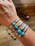 Turquoise Sterling Silver Cuff Bracelet – Native Made Western Cuff Choose Your Stone | USA Made