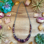 23” Purple & Turquoise Spiny Necklace