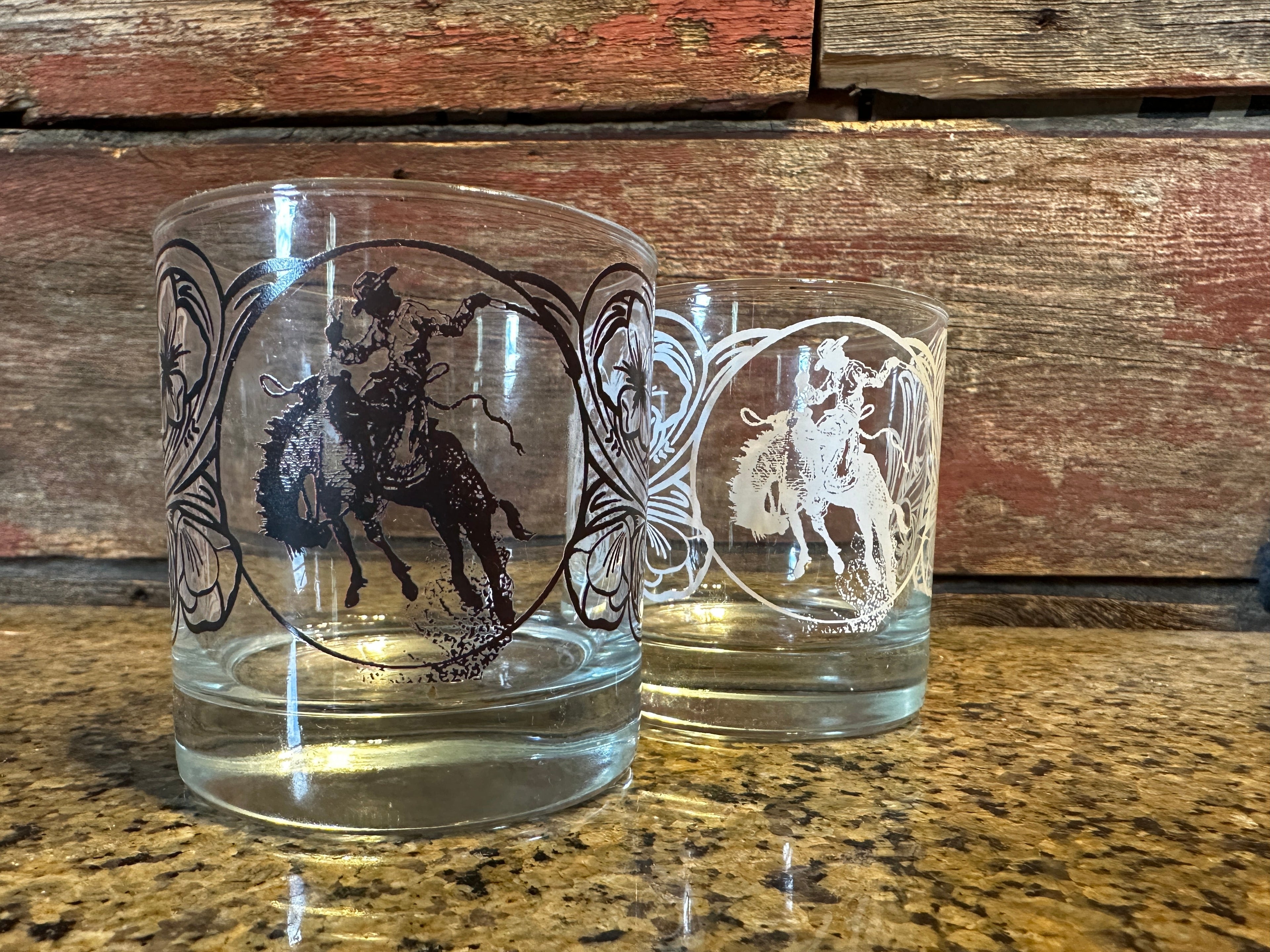 On the Rocks Glass Ranch Bronc