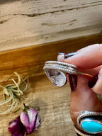 Sterling Silver Turquoise or Spiny Oyster Ring – Native Made 925 Silver Band