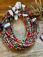 Magnesite Heishi Choker – 4mm Magnesite Sterling Silver Pearls 14” Adjustable Necklace | The Bijoux FAB