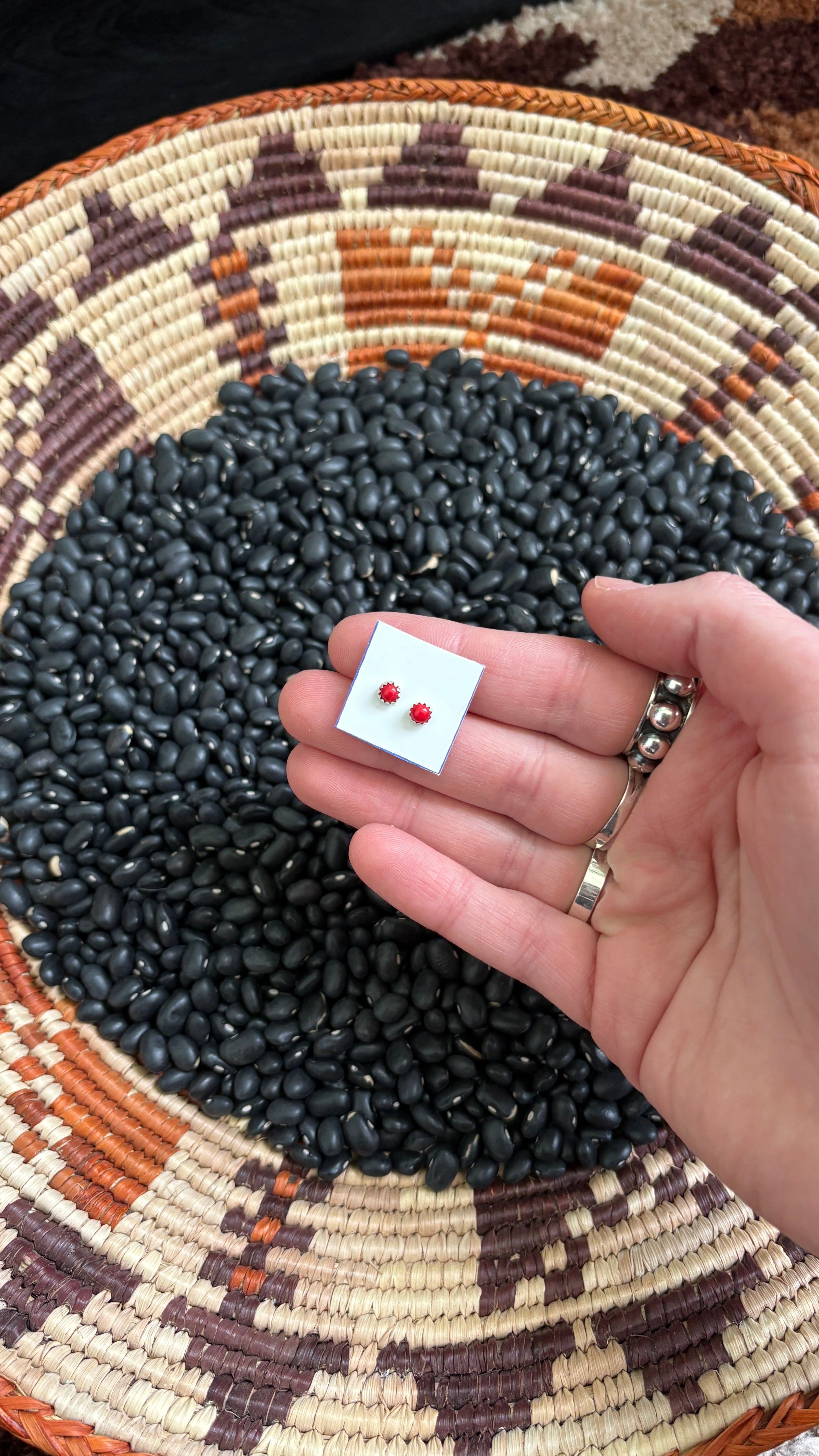 4MM CORAL STUDS