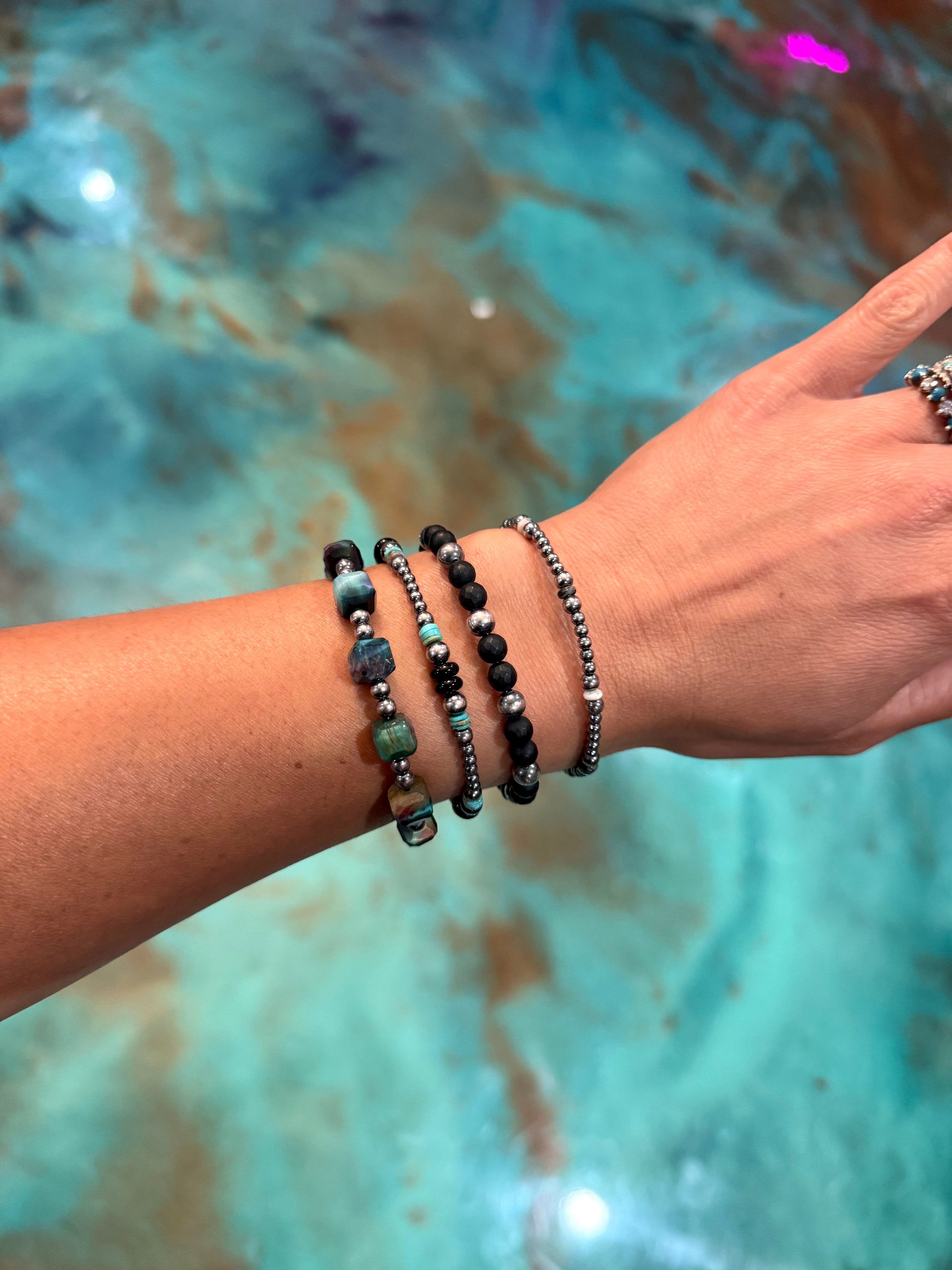 Jaci Bracelets -Sterling Silver & Mixed Stone -  Pick Your Favorite