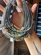 Turquoise Spiny Oyster Heishi Choker – Sterling Silver Pearls 14” Adjustable Necklace | The Bijoux FAB
