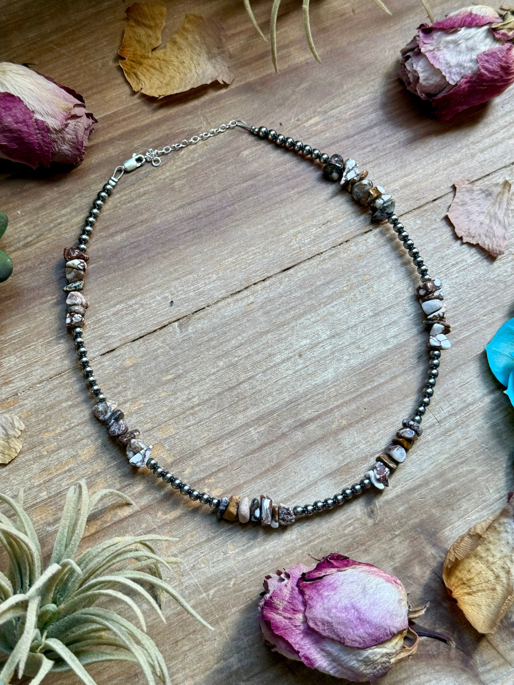 Wild Horse Necklace – Sterling Silver Pearl Necklace 16” Adjustable | The Bijoux FAB